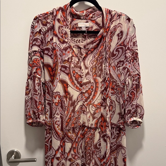 Olivia Palermo x Chelsea 28 Elegant Paisley Long Sleeve Dress - Picture 4 of 6